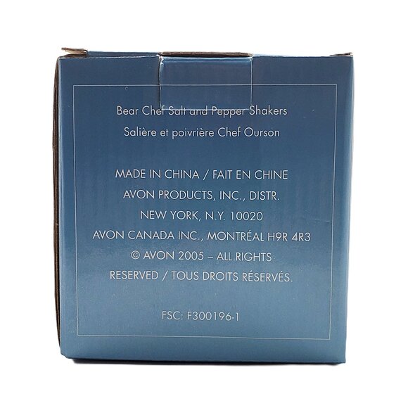 RARE Vintage “Avon” Ceramic “Bear Chef” Salt & Pepper Shakers – NEW - Picture 5 of 5